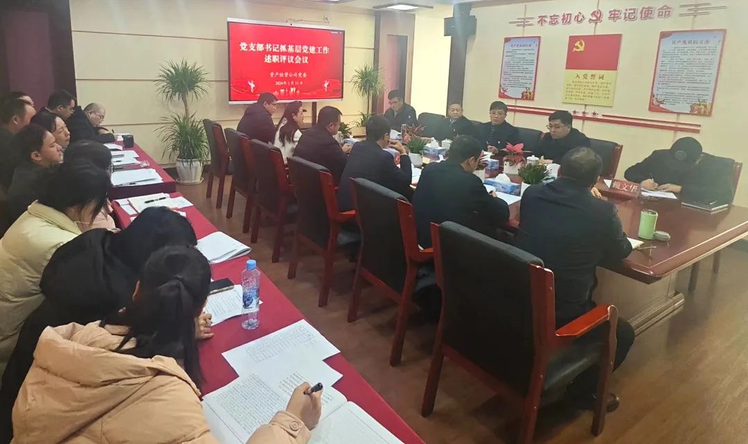 公司党委召开2023年度党支部书记抓党建述职评议会