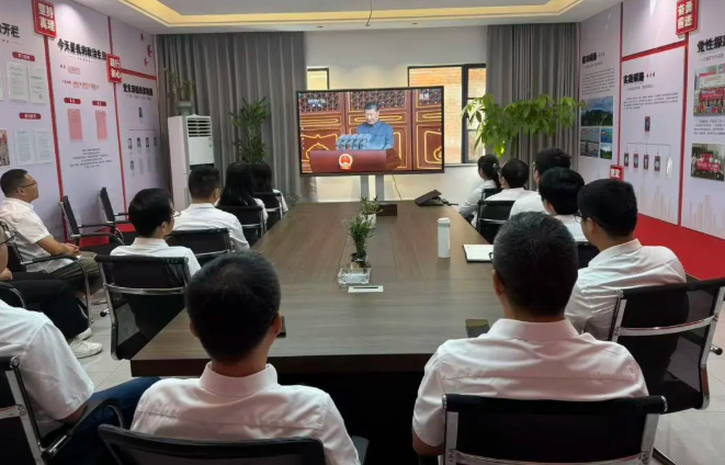 公司全体干部职工收看纪念中国人民抗日战争暨世界反法西斯战争胜利80周年大会